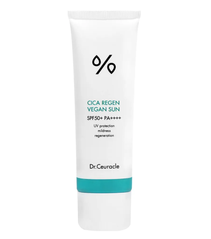 Dr. Ceuracle Cica Regen Vegan Sun SPF50+ PA++++ Сонцезахисний крем для обличчя з центелою, 50 мл