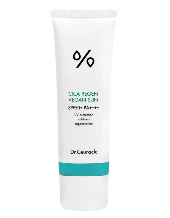 Dr. Ceuracle Cica Regen Vegan Sun SPF50+ PA++++ Сонцезахисний крем для обличчя з центелою, 50 мл