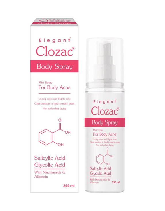 Clozac Anti-Acne Body Spray Спрей для тіла проти акне, 200 мл