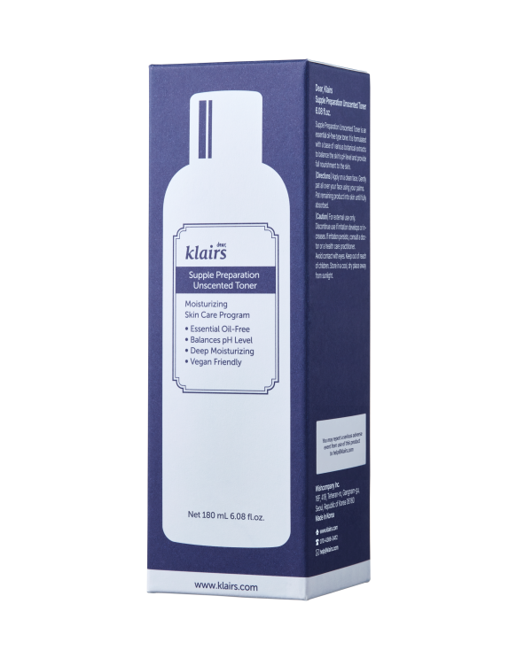 Dear, Klairs Supple Preparation Unscented Toner Зволожуючий тонер для обличчя без ароматизаторів, 180 мл