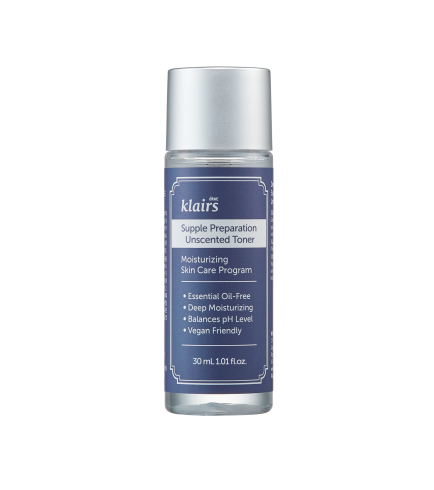 Dear, Klairs Supple Preparation Unscented Toner Зволожуючий тонер для обличчя без ароматизаторів, 30 мл