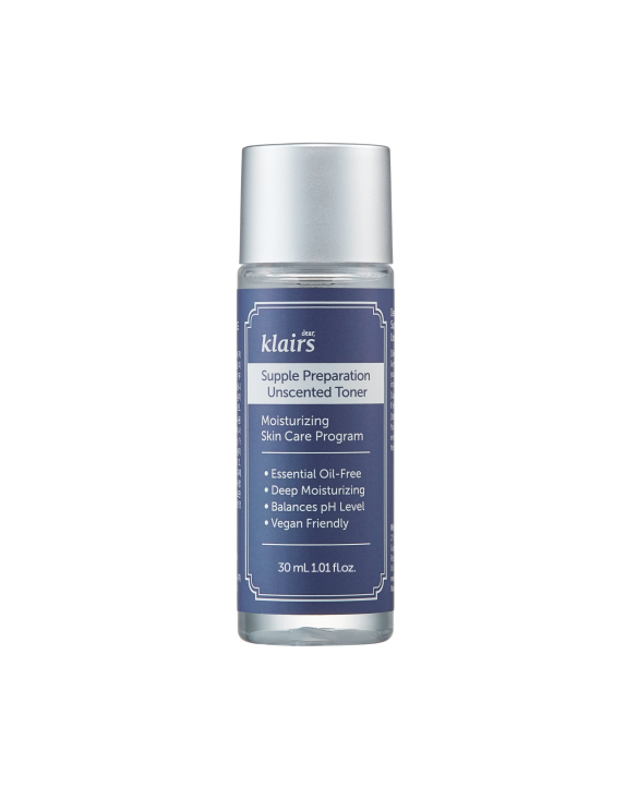Dear, Klairs Supple Preparation Unscented Toner Зволожуючий тонер для обличчя без ароматизаторів, 30 мл
