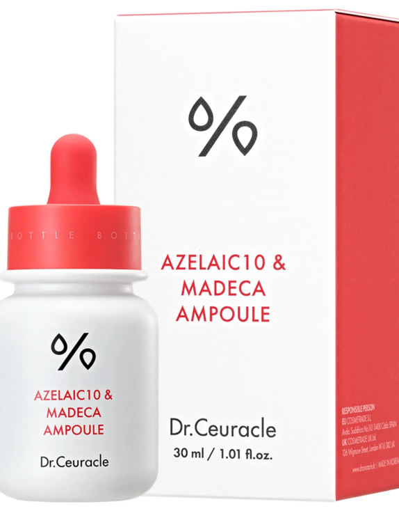 Dr. Ceuracle Azelaic 10 & Madeca Ampoule Сироватка для обличчя з азелаїновою кислотою та мадекасосидом, 30 мл