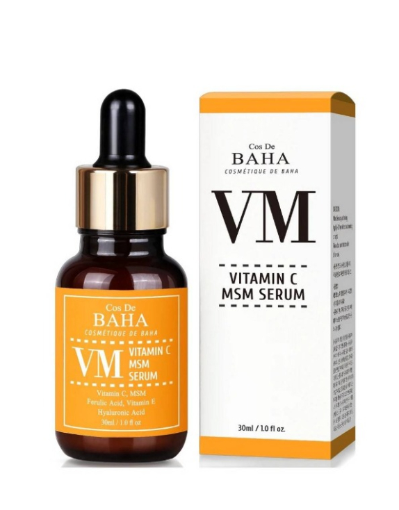 Cos De Baha Vitamin C Facial Serum with MSM (VM) сироватка з вітаміном С і феруловою кислотою, 30 мл