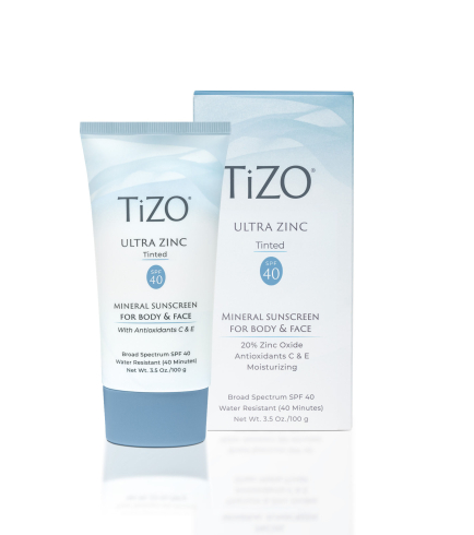 TiZO Ultra Zinc Body & Face Tinted SPF 40 мінеральний сонцезахисний крем для обличчя та тіла з відтінком, 100 г