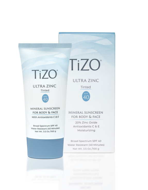 TiZO Ultra Zinc Body & Face Tinted SPF 40 мінеральний сонцезахисний крем для обличчя та тіла з відтінком, 100 г
