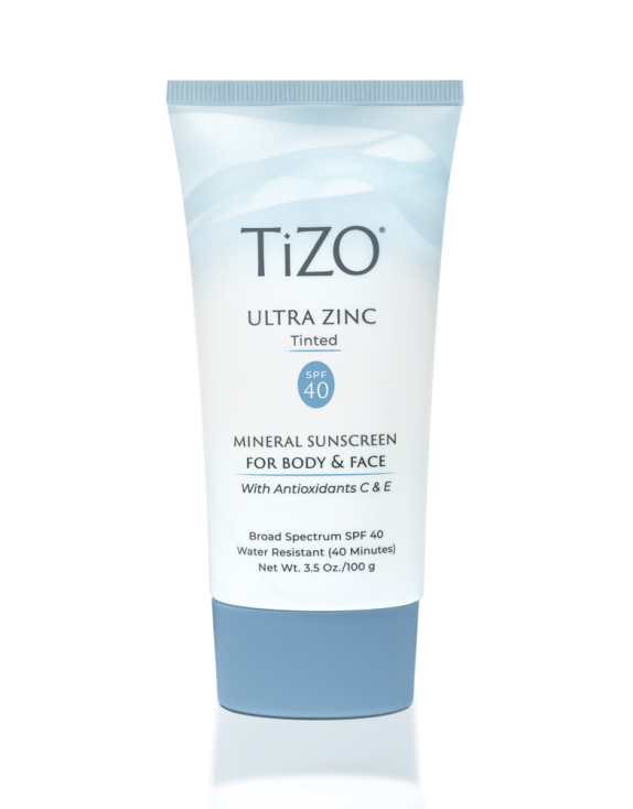 TiZO Ultra Zinc Body & Face Tinted SPF 40 мінеральний сонцезахисний крем для обличчя та тіла з відтінком, 100 г