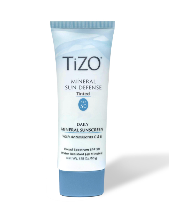 TiZO Mineral Sun Defense Tinted SPF 50 мінеральний сонцезахисний крем для обличчя з відтінком, 50 г