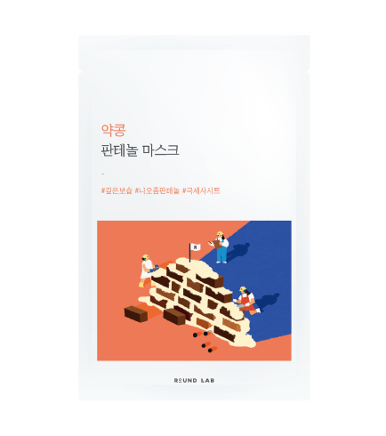 ROUND LAB Soybean Panthenol Mask Sheet Відновлююча тканинна маска для обличчя з соєвими бобами та пантенолом, 25 мл