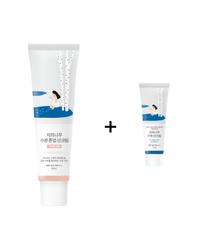 ROUND LAB Birch Juice Moisturizing Tone-Up Sunscreen SPF50+ PA++++ Тонувальний сонцезахисний крем для обличчя з березовим соком, 50 мл