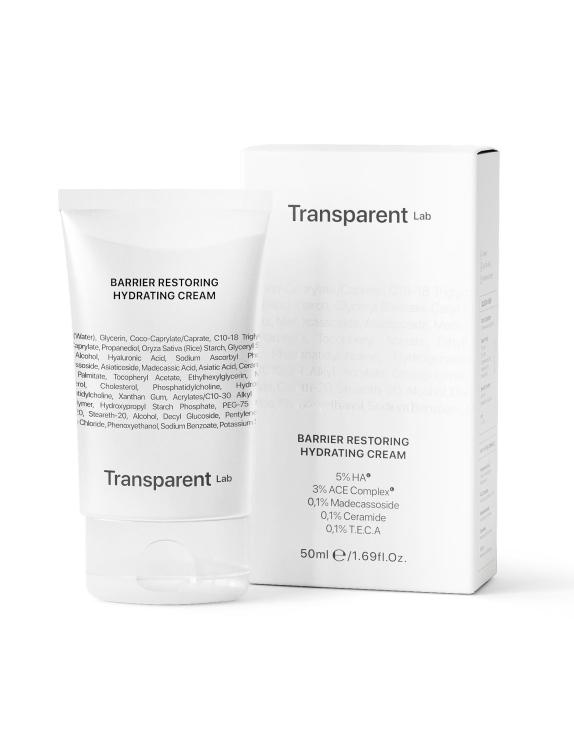 Transparent Lab Barrier Restoring Hydrating Cream відновлюючий зволожуючий крем для обличчя, 50 мл