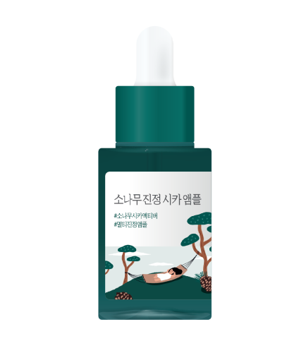ROUND LAB Pine Calming Cica Ampoule Заспокійлива ампульна сироватка для обличчя з центелою та сосною, 30 мл