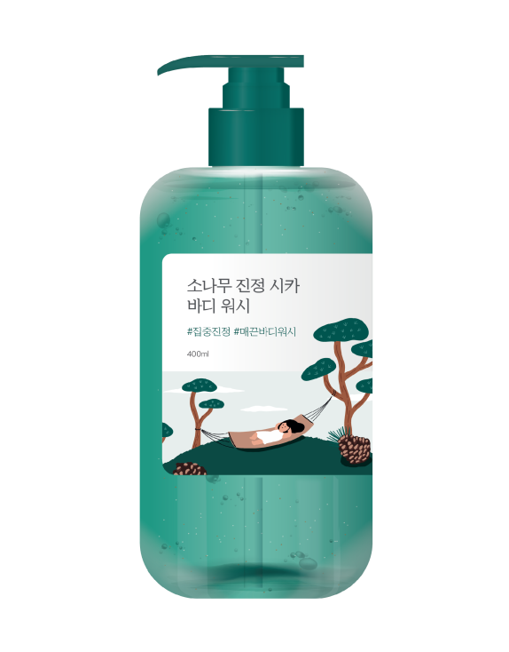 ROUND LAB Pine Calming Cica Body Wash Заспокійливий гель для душу з центелою та сосною, 400 мл