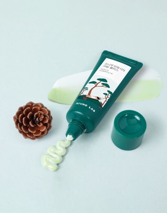 ROUND LAB Pine Calming Cica Cream Plus Заспокійливий крем для обличчя проти постакне з центелою та сосною, 60 мл