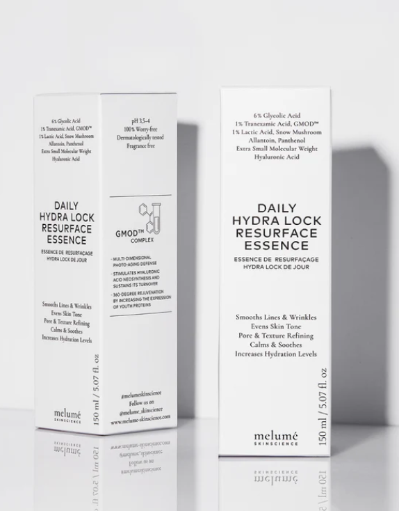 Melumé Skinscience Daily Hydra Lock Resurface Essence Зволожуюча есенція для обличчя з кислотами, 150 мл