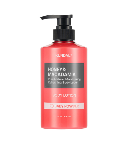 Kundal Honey & Macadamia Pure Body Lotion Baby Powder Лосьйон для тіла з ароматом дитячої пудри, 500 мл