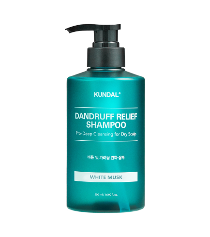 Kundal Dandruff Relief Shampoo White Musk Шампунь проти лупи для волосся з ароматом білого мускусу, 500 мл