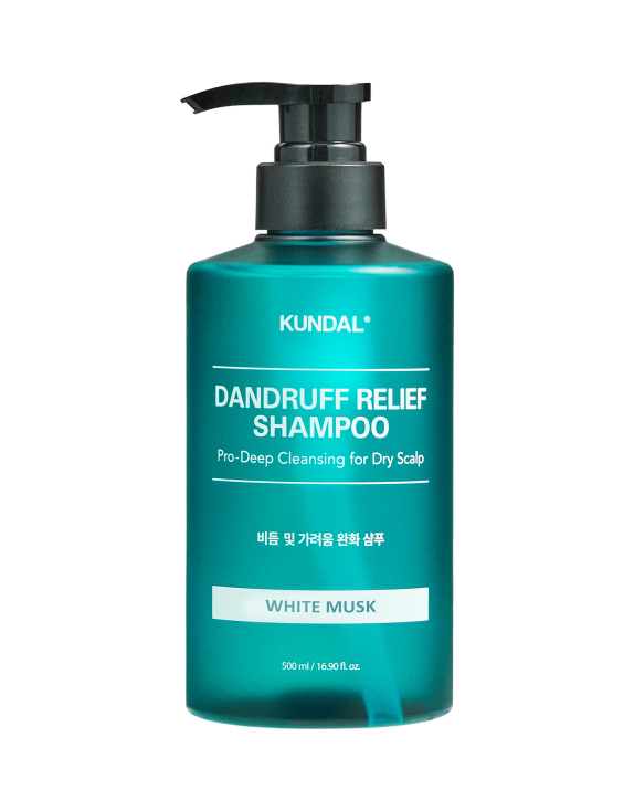 Kundal Dandruff Relief Shampoo White Musk Шампунь проти лупи для волосся з ароматом білого мускусу, 500 мл
