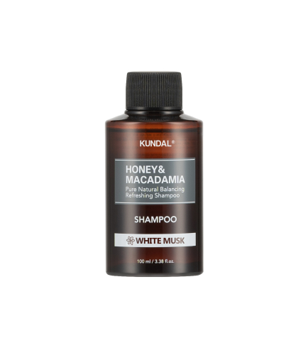 Kundal Honey & Macadamia Nature Shampoo White Musk Відновлюючий шампунь для волосся з ароматом білого мускусу, 100 мл