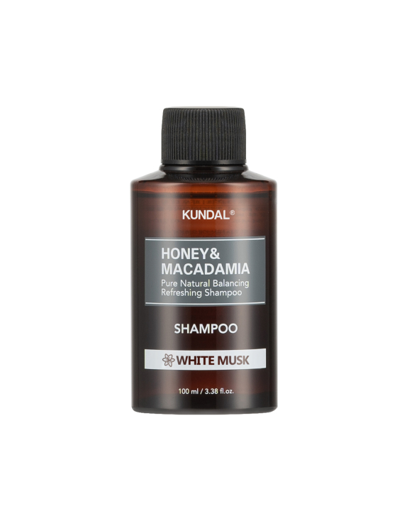 Kundal Honey & Macadamia Nature Shampoo White Musk Відновлюючий шампунь для волосся з ароматом білого мускусу, 100 мл