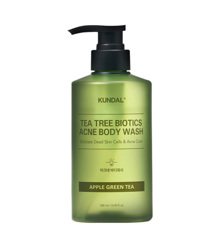 Kundal Tea Tree Biotics Acne Body Wash Apple Green Tea Гель для душу від висипань на тілі з чайним деревом, 500 мл