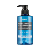 Kundal Cool & Clear Scalp Refreshing Shampoo Aqua Mint Освіжаючий безсульфатний шампунь для шкіри голови з ментолом, м’ятою та чайним деревом, 500 мл