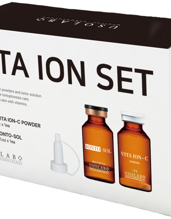 Usolab Vita Ion-C Set освітлюючий, антиоксидантний та омолоджуючий набір, 20 мл + 1,5 г