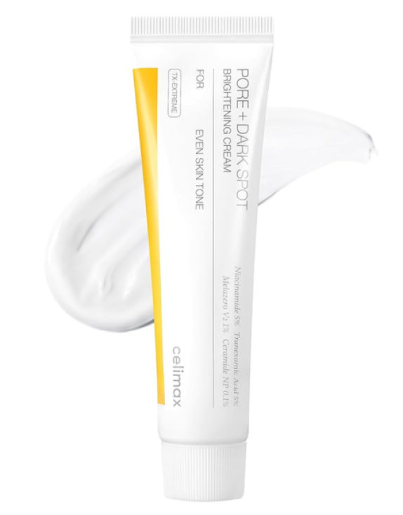 CELIMAX PORE+ DARK SPOT BRIGHTENING CREAM — Освітлюючий крем проти пігментації з ніацинамідом і транексамовою кислотою, 35 мл