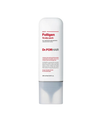 Dr.FORHAIR Folligen Scalp Pack оздоровлююча маска для шкіри голови проти випадіння волосся, 250 мл