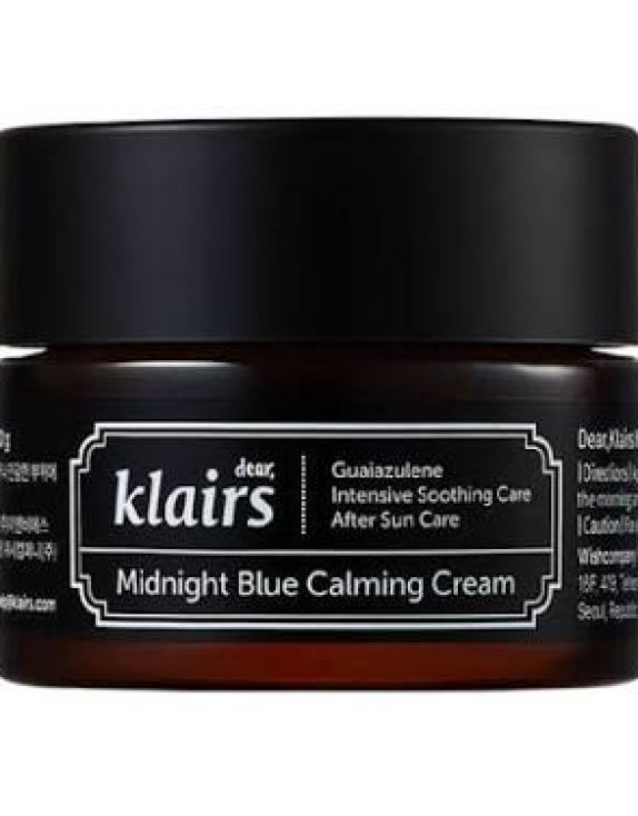 Dear, Klairs Midnight Blue Calming Cream Заспокійливий нічний крем для обличчя, 30 мл