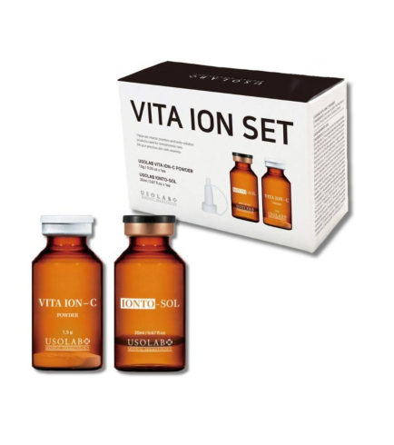 Usolab Vita Ion-C Set освітлюючий, антиоксидантний та омолоджуючий набір, 20 мл + 1,5 г