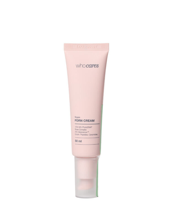 WhoCares Vegan PDRN Cream — зволожувальний крем для обличчя з веганськими полінуклеотидами, 50 мл