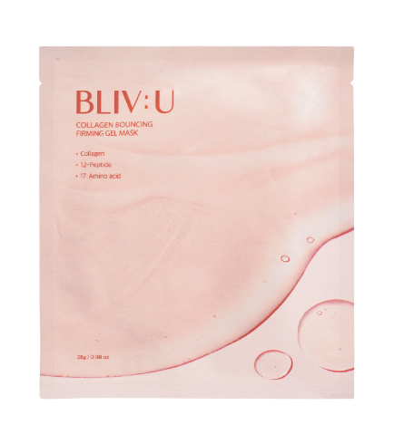 BLIV:U Collagen Bouncing Firming Gel Mask Гелева маска з колагеном для пружності та інтенсивного зволоження, 28 г