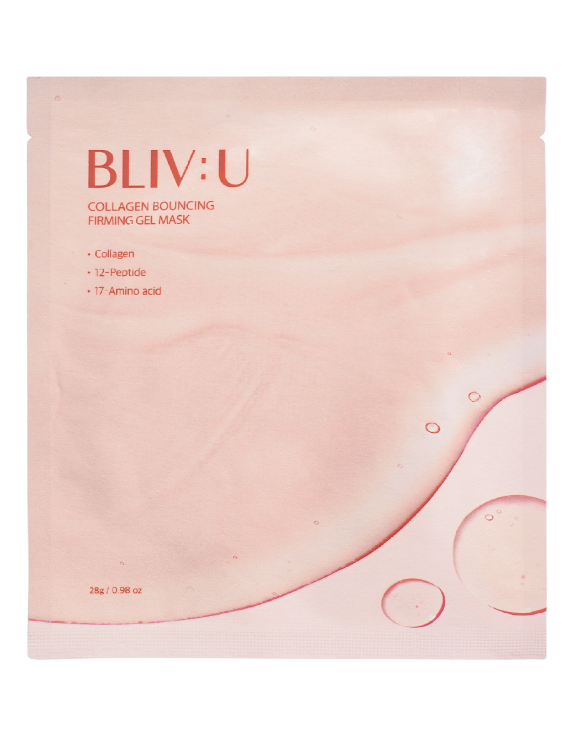 BLIV:U Collagen Bouncing Firming Gel Mask Гелева маска з колагеном для пружності та інтенсивного зволоження, 28 г