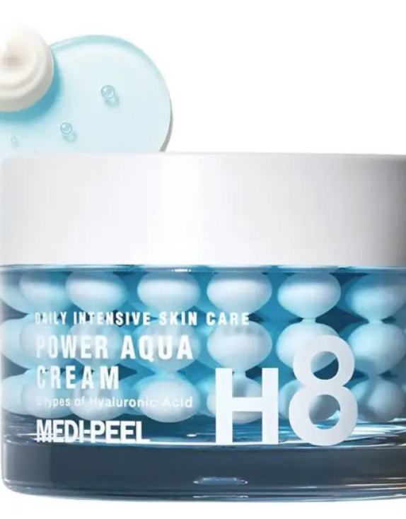 MEDI-PEEL Power Aqua Cream — Інноваційний гель-крем з гіалуроновими капсулами для інтенсивного зволоження, 50 мл