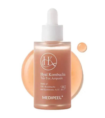 MEDI-PEEL Hyal Kombucha Tea-Tox Ampoule — Зволожувальна сироватка з комбучею, гіалуроновою кислотою та церамідами, 50 мл