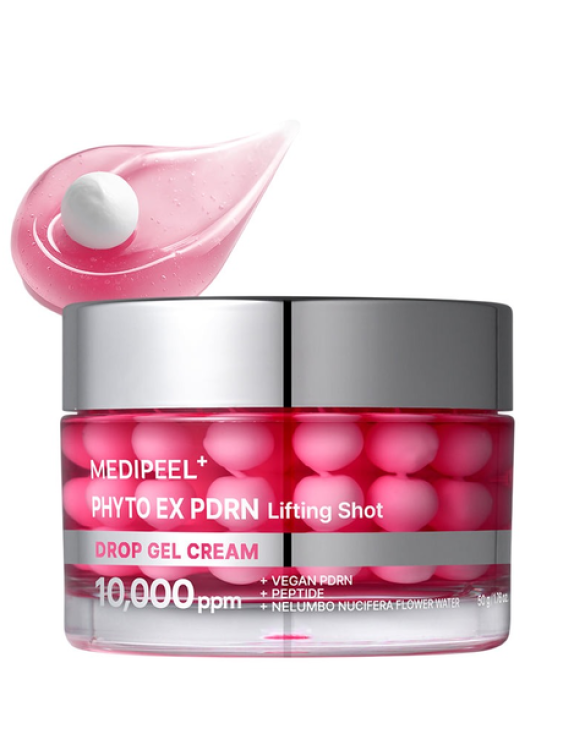 MEDI-PEEL Phyto EX PDRN Lifting Shot Drop Gel Cream — Капсульний гель-крем з PDRN, пептидами та вітамінами для пружності й сяйва шкіри, 50 мл