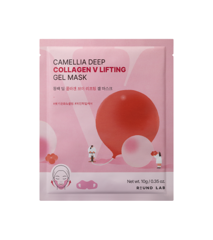 ROUND LAB Camellia Deep Collagen V Lifting Gel Mask Гідрогелева ліфтинг-маска для контуру обличчя з колагеном, 10 г