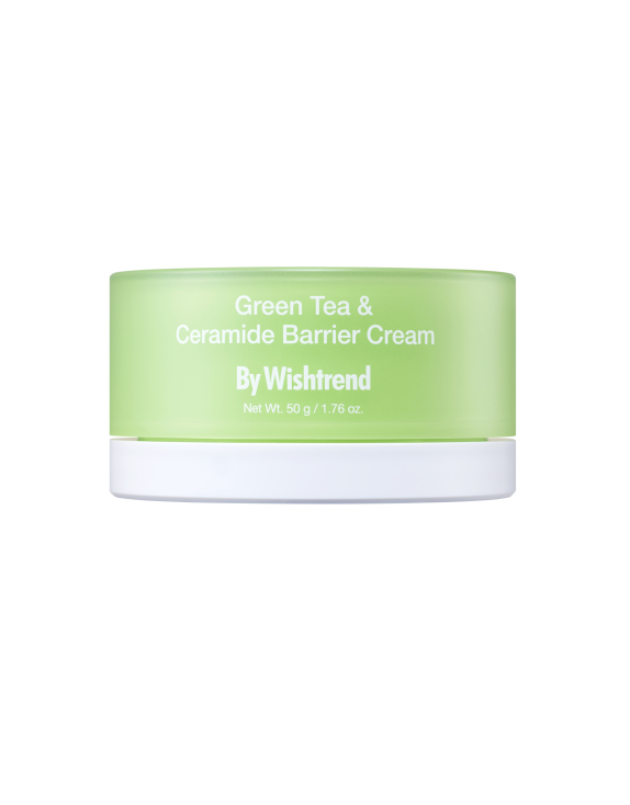 By Wishtrend Green Tea & Ceramide Barrier Cream Відновлювальний бар’єрний крем з 5 видами церамідів, зеленим чаєм, PDRN та ектоїном, 50 мл