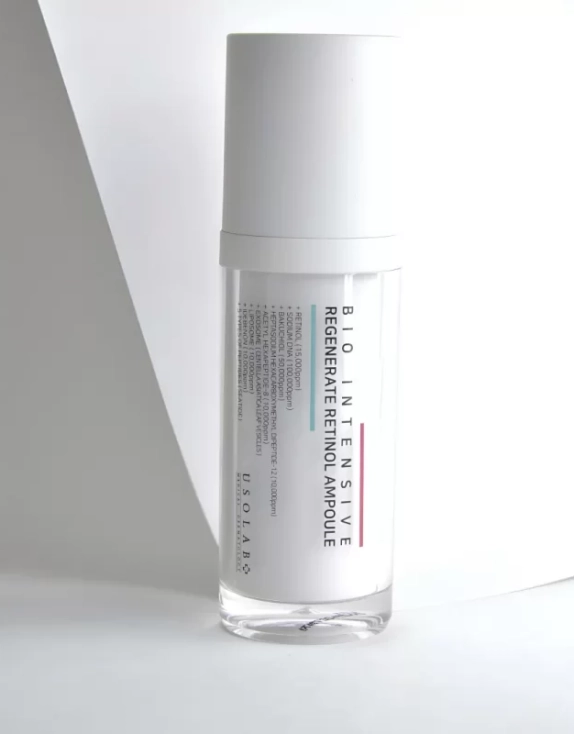 Usolab Bio Intensive Regenerate Retinol Ampoule Інтенсивна сироватка з ретинолом, ретинілпальмітатом, бакучіолом, PDRN та пептидами для вікової шкіри, 30 мл