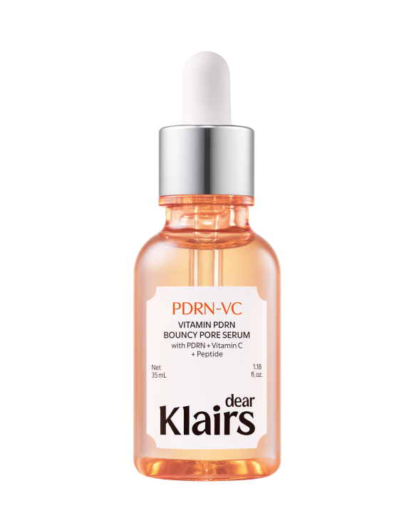 Dear, Klairs Vitamin PDRN Bouncy Pore Serum Відновлююча сироватка з PDRN, пептидами та 5 формами вітаміну C для пружності й зменшення видимості пор, 35 мл