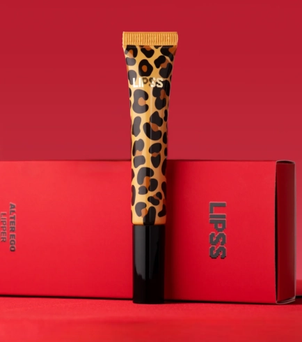 Lipss Lipper Gloss ALTER EGO Зволожувальний ліппер червоного відтінку із золотими блискітками та ароматом вишневого брауні, 12 мл
