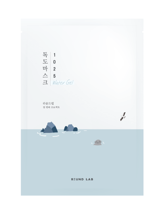 ROUND LAB 1025 Dokdo Water Gel Mask Sheet зволожувальна тканинна маска з морською водою, 30 мл