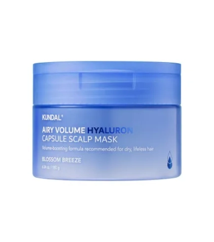 Kundal Airy Volume Hyaluron Capsule Scalp Mask Blossom Breeze Зволожувальна маска для шкіри голови з гіалуроновими капсулами для комфорту та природного об’єму волосся, 180 г
