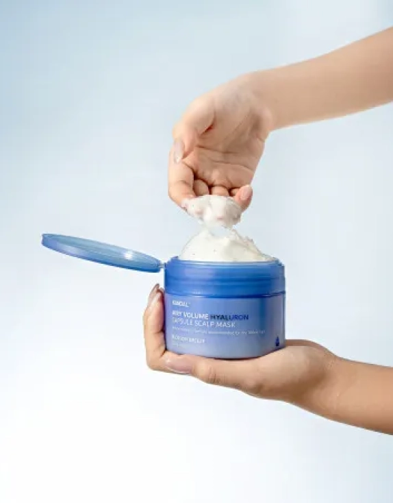 Kundal Airy Volume Hyaluron Capsule Scalp Mask Blossom Breeze Зволожувальна маска для шкіри голови з гіалуроновими капсулами для комфорту та природного об’єму волосся, 180 г