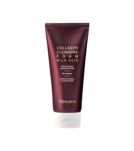 Terrazen Collagen Cleansing Foam Mild Acid Пінка з колагеном для м’якого очищення обличчя, 140 мл