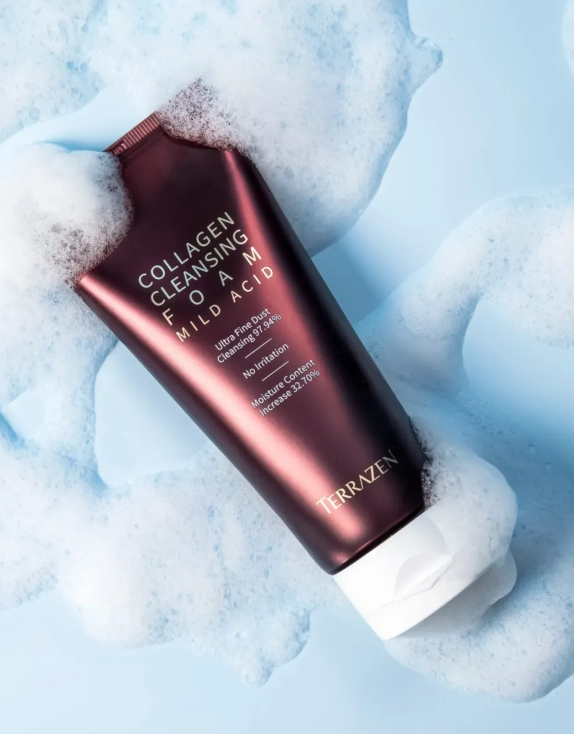 Terrazen Collagen Cleansing Foam Mild Acid Пінка з колагеном для м’якого очищення обличчя, 140 мл