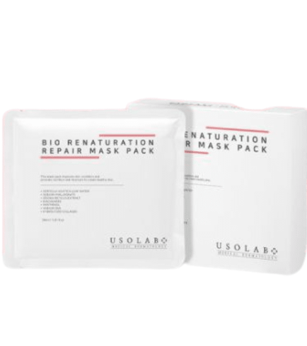 Usolab Bio Renaturation Repair Mask Pack Відновлювальна та заспокійлива маска для обличчя, 10 шт.