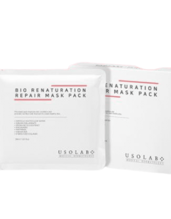 Usolab Bio Renaturation Repair Mask Pack Відновлювальна та заспокійлива маска для обличчя, 10 шт.